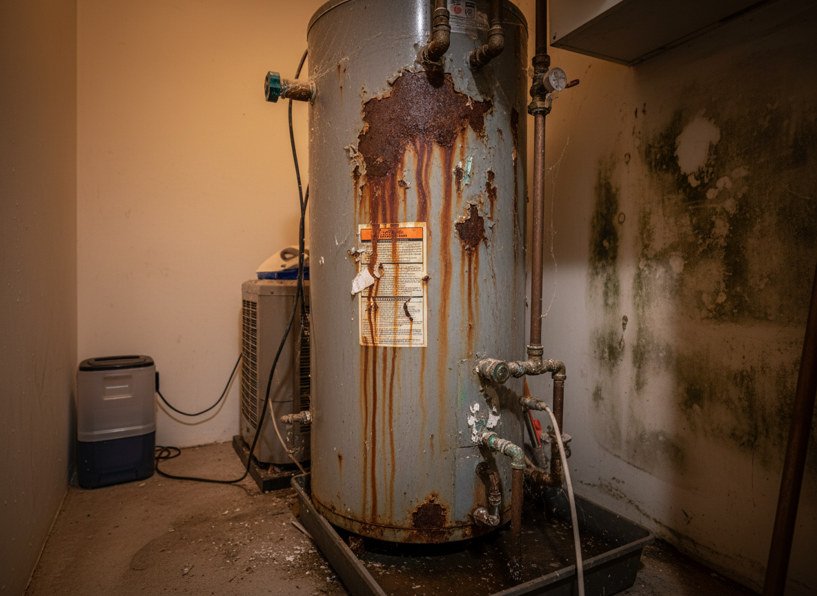 Signs of Corrosion on Water Heater Tanks in Humid Southwest Florida Homes